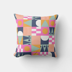 African colour block, geometric pattern. cushion