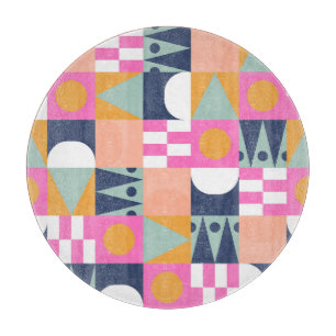 African colour block, geometric pattern. cutting board
