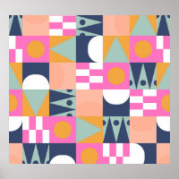 African colour block, geometric pattern.