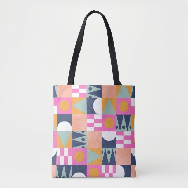 African colour block, geometric pattern. tote bag (Front)