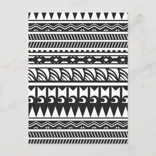 African Colour Tribal Seamless Pattern  Holiday Postcard (Front)
