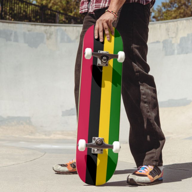 African Colours Stripes Pattern Design  Skateboard (Creator Uploaded)