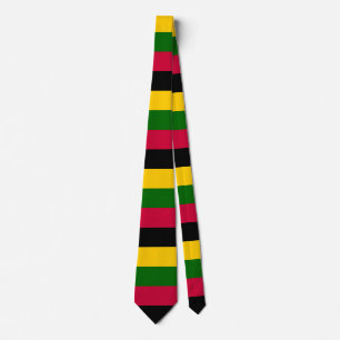African Colours Stripes Pattern Design Tie