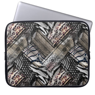 African, combined . laptop sleeve
