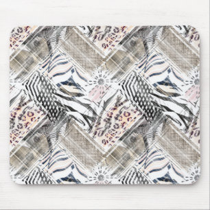 African, combo, leather, tiger, Jaguar, spotted, Mouse Mat