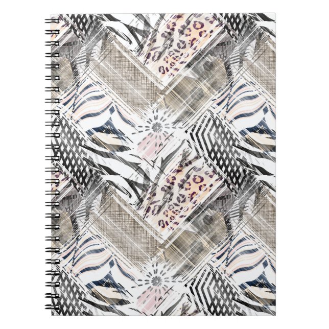 African, combo, leather, tiger, Jaguar, spotted, s Notebook (Front)