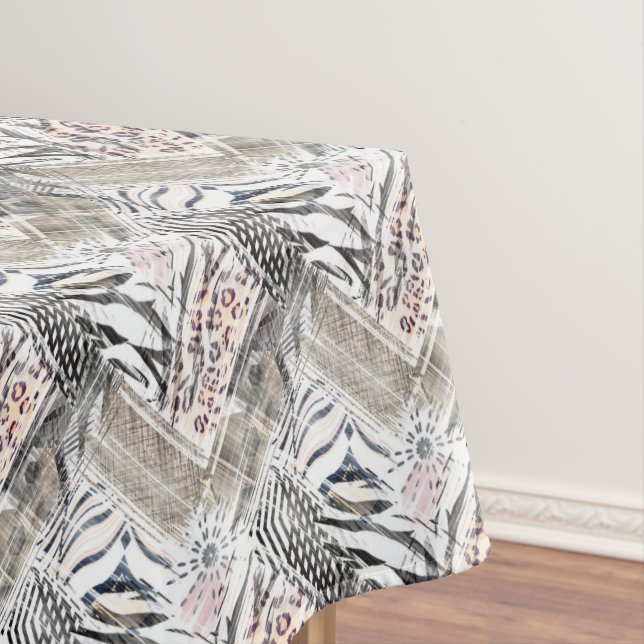African, combo, skin, tiger, Jaguar, spotted Tablecloth (In Situ)