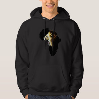 African Continent Map With Lion Roar For Repats an Hoodie