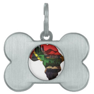 African continent pet ID tag
