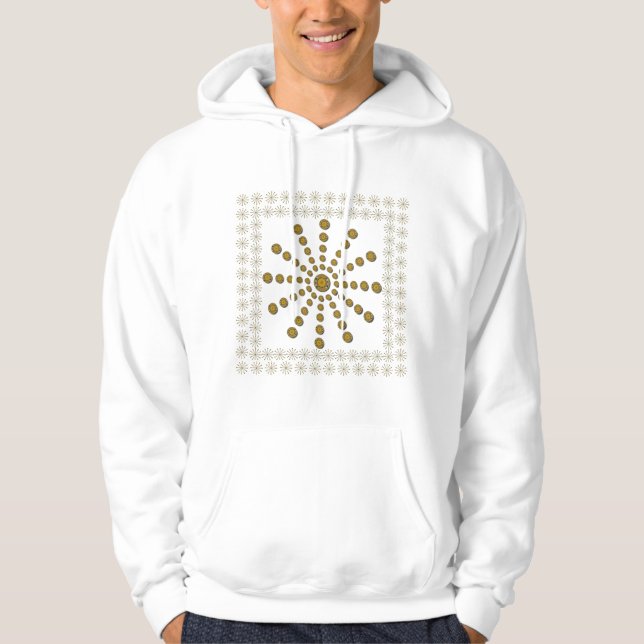 African Cool Sunflower Polka Dot Art Print Design Hoodie (Front)