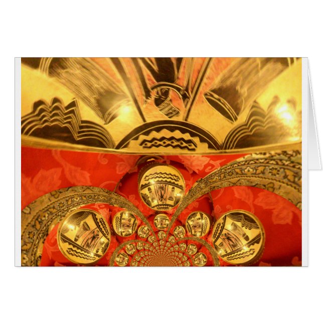 African Cultural Art: Rich Golden Red Design (Front Horizontal)