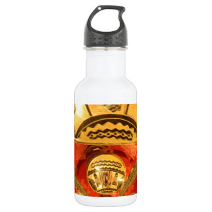 African Cultural Art Rich Golden Red Design 532 Ml Water Bottle