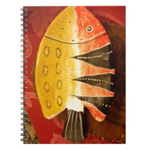 African Cultural Art: Rich Golden Red Design Notebook