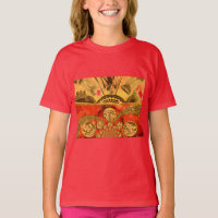 African Cultural Art Rich Golden Red Design