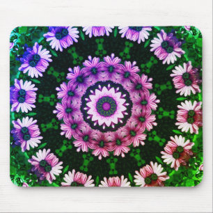 African Daisies Abstract Flower Art Mouse Mat