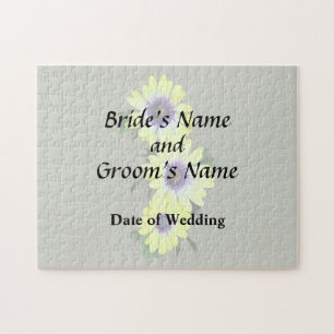 African Daisies Lemon Symphony Wedding Products Jigsaw Puzzle