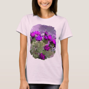 African Daisies With Wall Indigo Watercolor T-Shirt