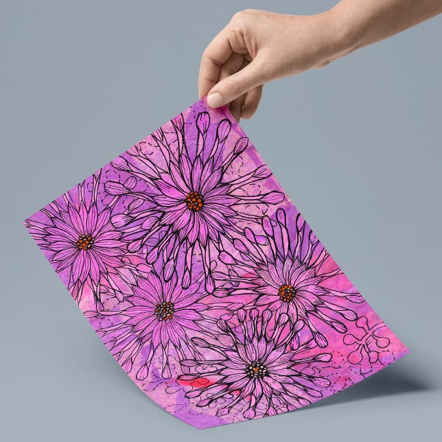 African Daisy Cape Daisies Pink Flowers Floral Art Poster (Creator Uploaded)