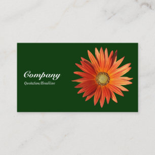 African Daisy - Dark Green Business Card