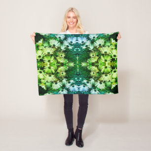 African Daisy Flowers Abstract Personalised Fleece Blanket