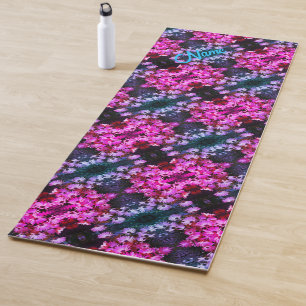 African Daisy Flowers Abstract Personalised Yoga Mat