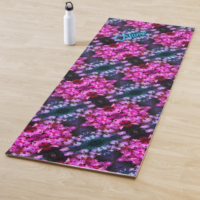 African Daisy Flowers Abstract Personalised  Yoga Mat (In Situ)