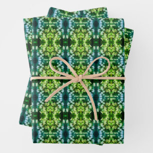 African Daisy Flowers Abstract Personalized Wrapping Paper Sheet
