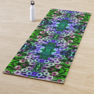 African Daisy Flowers Colourful Abstract   Yoga Mat