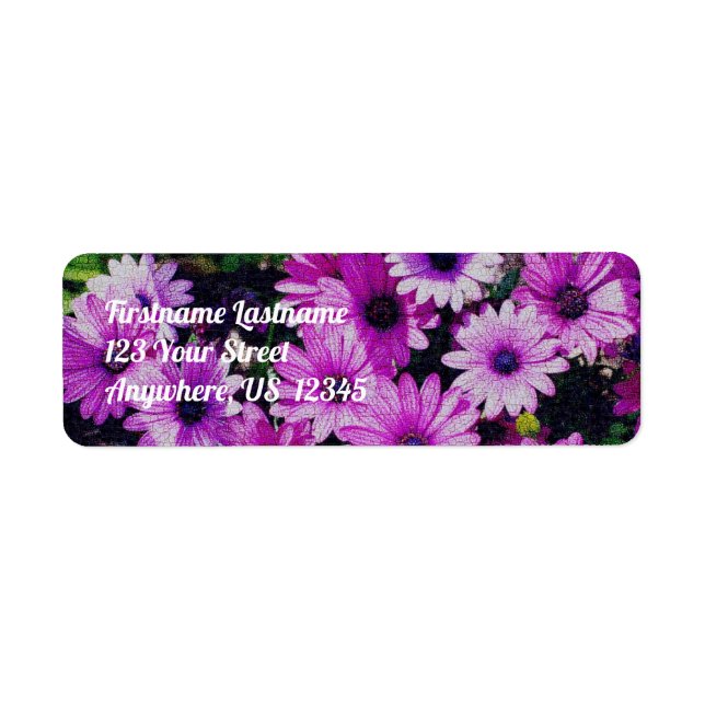 African Daisy Flowers Vintage Look Address (Front)