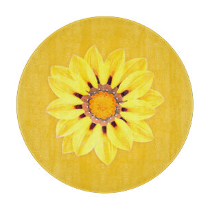 African Daisy / Gazania - Mustard Gold Cutting Board