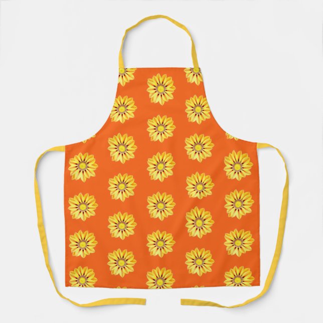 African Daisy / Gazania, Orange and Yellow Apron (Front)