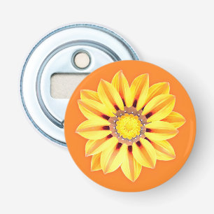 African Daisy / Gazania - Orange and Yellow Bottle Opener