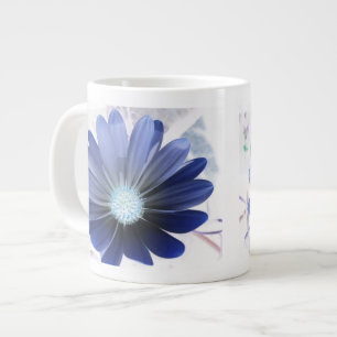 African Daisy Glowing Blue Mug