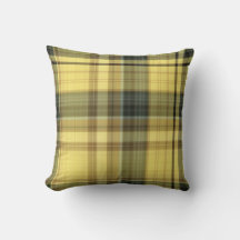 African Daisy Yellow and Green Plaid