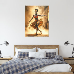 African Dancer Canvas Art