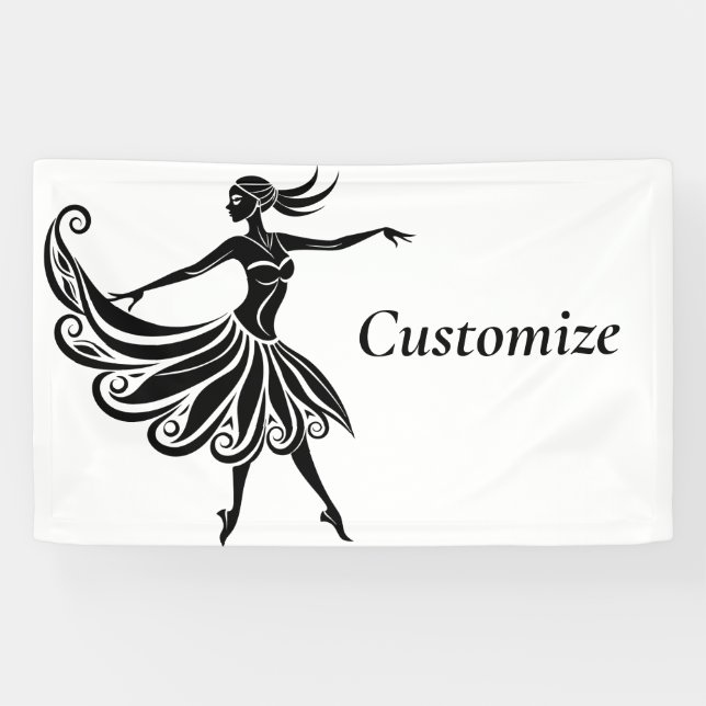 African Dancer Silhouette Art Thunder_Thunder_Cove Banner (Horizontal)