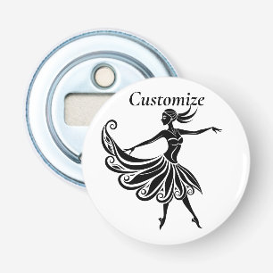 African Dancer Silhouette Art Thunder_Thunder_Cove Bottle Opener