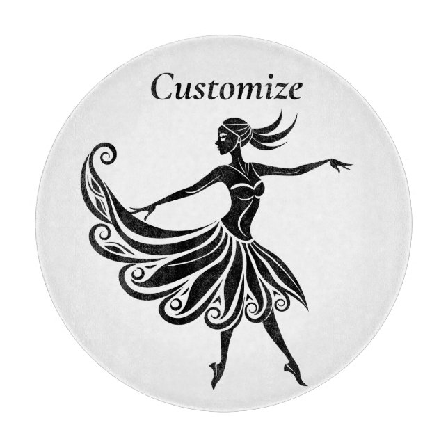 African Dancer Silhouette Art Thunder_Thunder_Cove Cutting Board (Front)