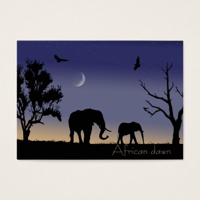 African dawn - elephants (Front)