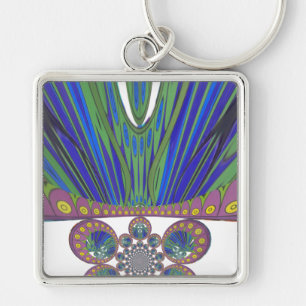 African decorative pattern modern design colours key ring