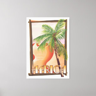 African desert travel poster canvas print