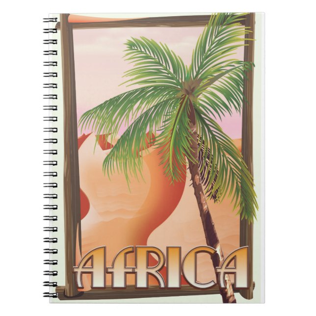 African desert travel poster notebook (Front)