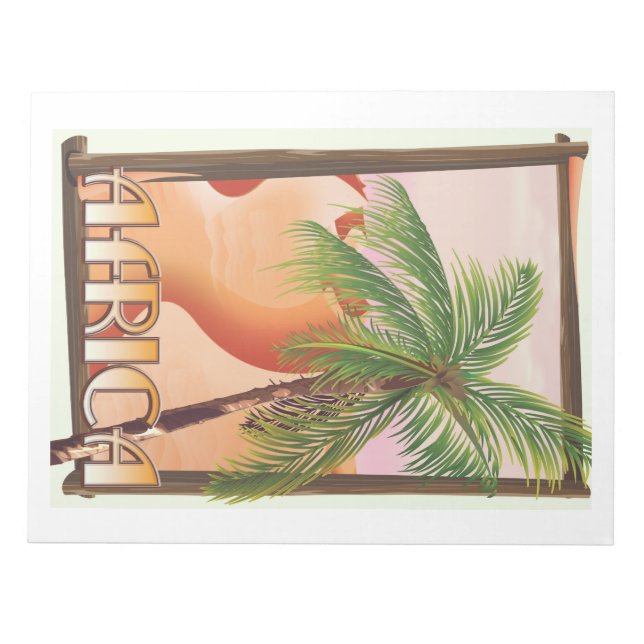 African desert travel poster notepad (Front)
