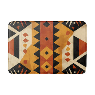 African design background in brown and black bath mat