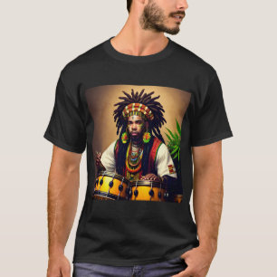 African Design Black T-Shirt
