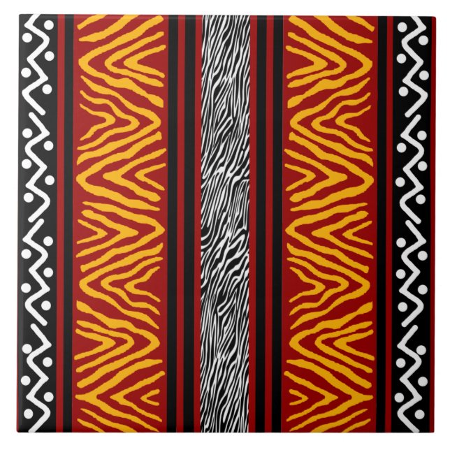 African Design Ceramic Tile (Front)
