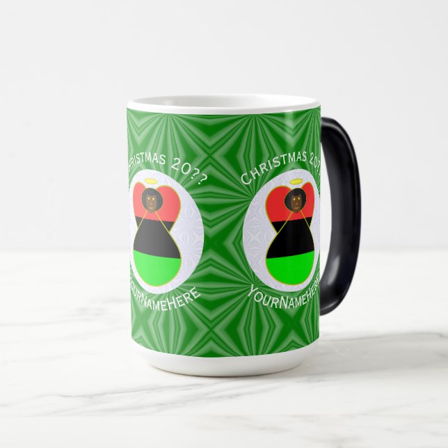 African Diaspora American Christmas Angel Magic Mug (Front Right)