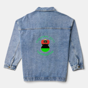 African Diaspora Angel Christmas Flag Personalised Denim Jacket