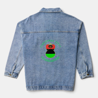 African Diaspora Angel Christmas Flag Personalised Denim Jacket