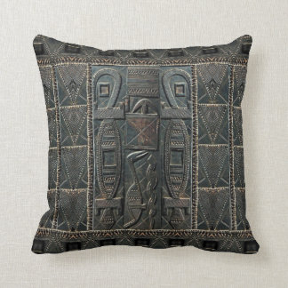African Door Carving Print Pillow